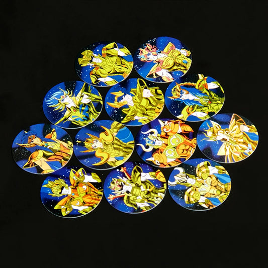 Lote De Tazos Los Caballeros Del Zodiaco nueva colección completa 40/40 Sabritas