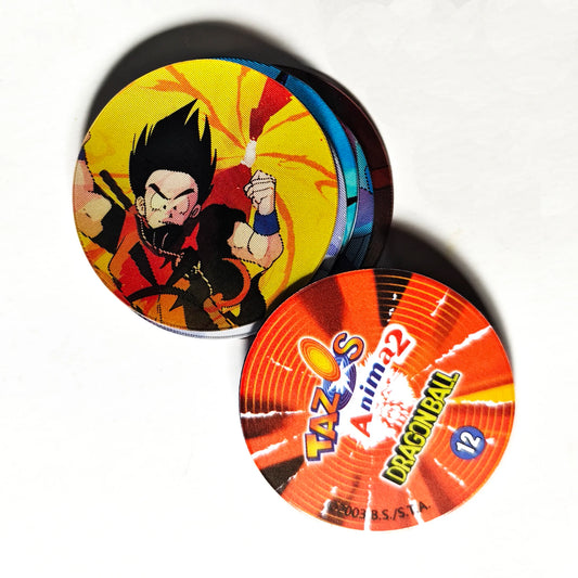 Lote de Tazos Coleccionables Dragon Ball Sabritas Holográficas 3D Anima2, 14 Piezas