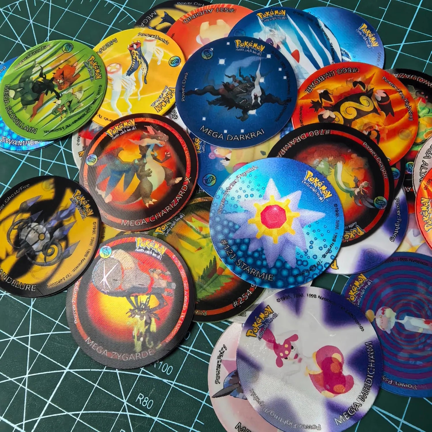 Tazos Pokémon Sabritas 3D Lenticulares Mega Evolution, Set Completo de Tazos  Lenticulares (Lotes de 10 - 90 Piezas)
